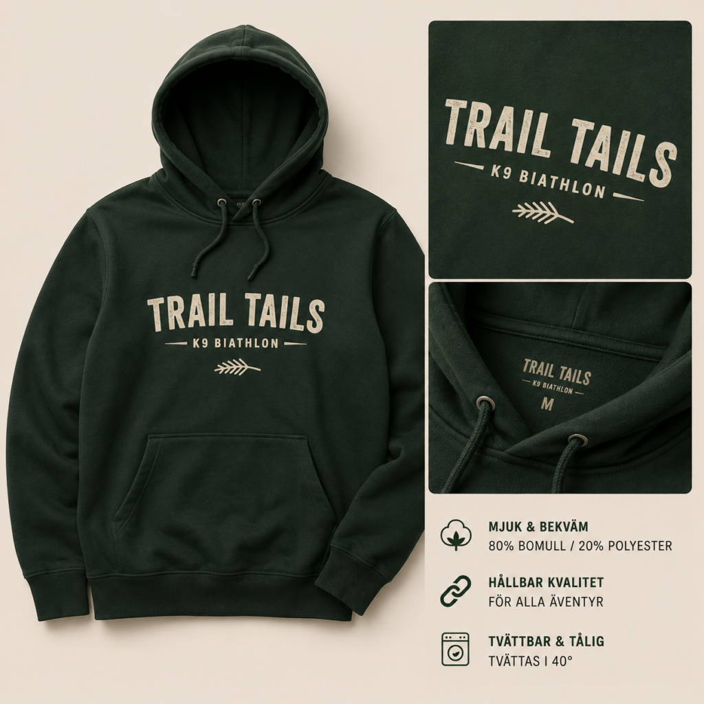 After Trail Heavy Hoodie – Skogsgrön